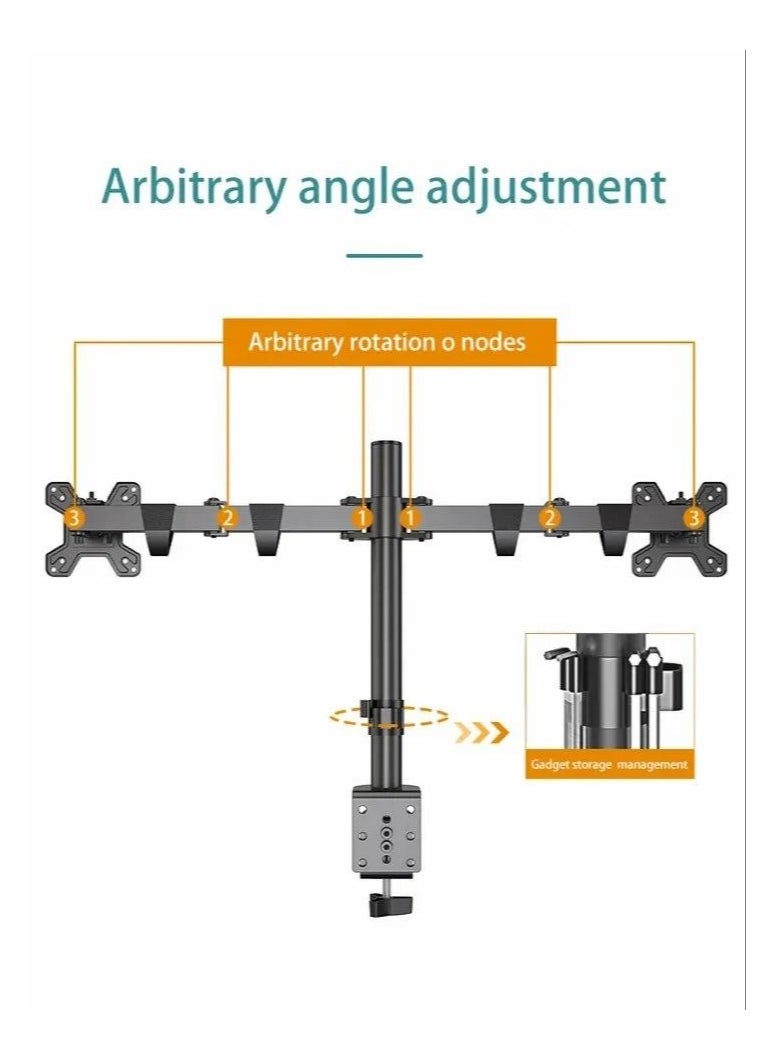 Kaloc KLC-DW220-J Dual Monitor Desk Mount Stand up to 27-Inches