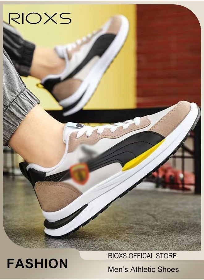 Men's Trainers,Breathable Athletic Shoes,Fashion Men Sports Shoes,Comfort Fitness Shoes For Men,Lace-up Low Top Sneaker For Running Jogging Hiking Walking And Outdoor Use
