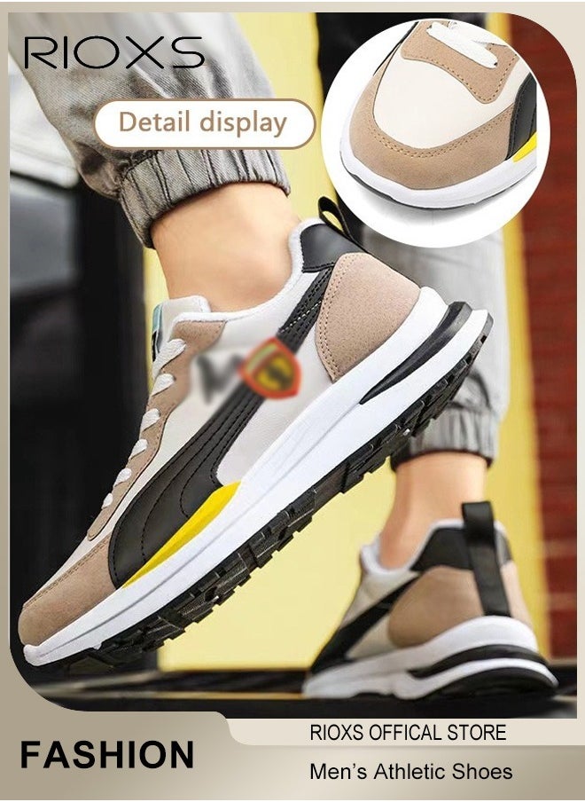 Men's Trainers,Breathable Athletic Shoes,Fashion Men Sports Shoes,Comfort Fitness Shoes For Men,Lace-up Low Top Sneaker For Running Jogging Hiking Walking And Outdoor Use
