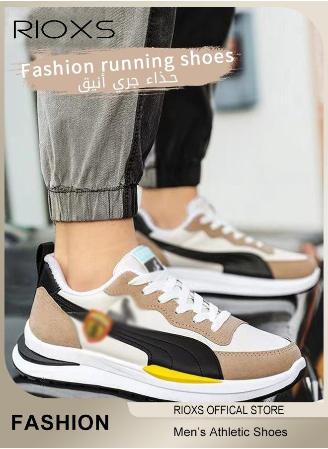 Men's Trainers,Breathable Athletic Shoes,Fashion Men Sports Shoes,Comfort Fitness Shoes For Men,Lace-up Low Top Sneaker For Running Jogging Hiking Walking And Outdoor Use