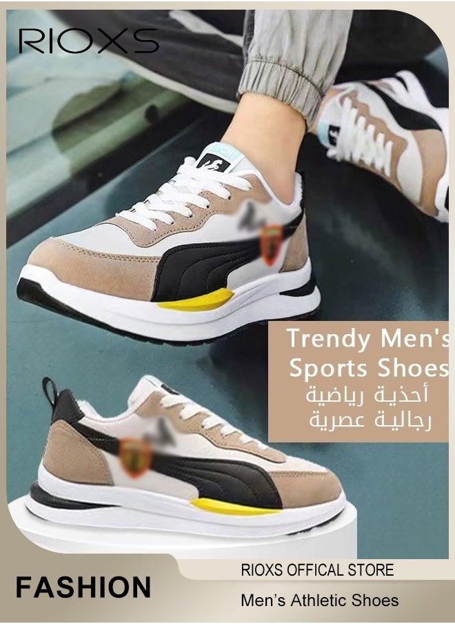 Men's Trainers,Breathable Athletic Shoes,Fashion Men Sports Shoes,Comfort Fitness Shoes For Men,Lace-up Low Top Sneaker For Running Jogging Hiking Walking And Outdoor Use