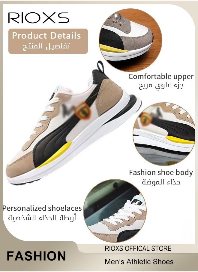 Men's Trainers,Breathable Athletic Shoes,Fashion Men Sports Shoes,Comfort Fitness Shoes For Men,Lace-up Low Top Sneaker For Running Jogging Hiking Walking And Outdoor Use