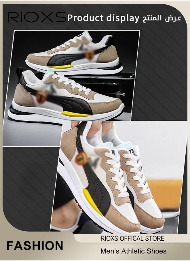 Men's Trainers,Breathable Athletic Shoes,Fashion Men Sports Shoes,Comfort Fitness Shoes For Men,Lace-up Low Top Sneaker For Running Jogging Hiking Walking And Outdoor Use