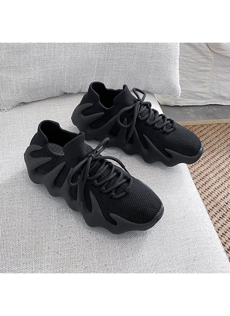 2024 Summer Breathable Casual Running Shoes for CouplesBlack Black