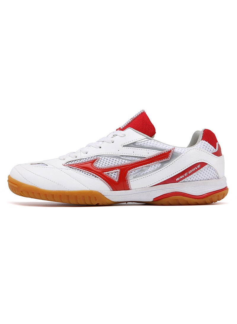 Mens Spring New Table Tennis Shoes Lightweight Comfortable Breathable Wear-resistant Professional Training Shoes Breathable Fashion Trendy SneakersRed Red