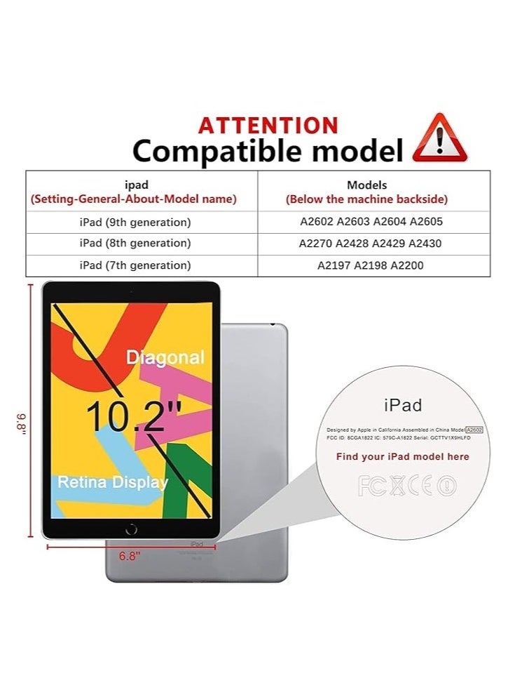 Screen Protector for Apple iPad 10.2 Inch 9th/8th/7th Generation (2021/2020/2019), 9H Hardness HD Case-Friendly Tempered-Glass Fit 10.2