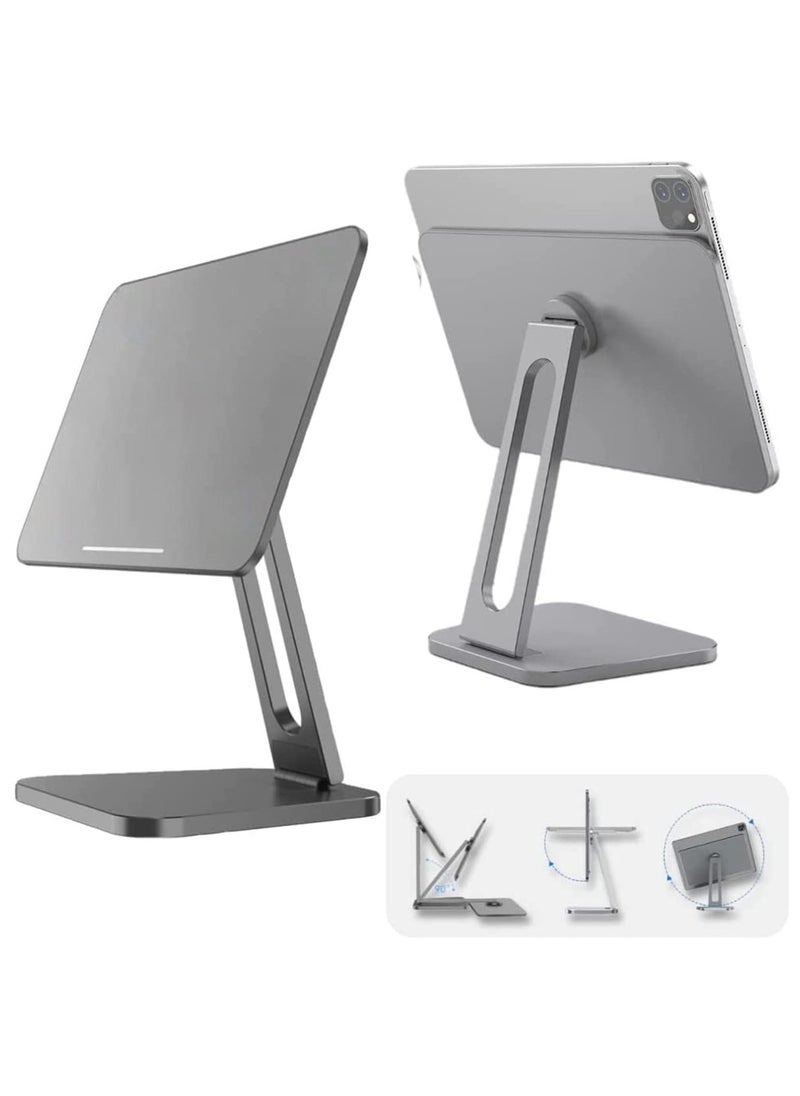 MagneticTablet Stand/ Aluminum Body,360°Rotation,Switchable,Height Adjustable,Foldable Tablet Stand Suit for iPad Air 4,Pro 11'',12.9'' (11.9)