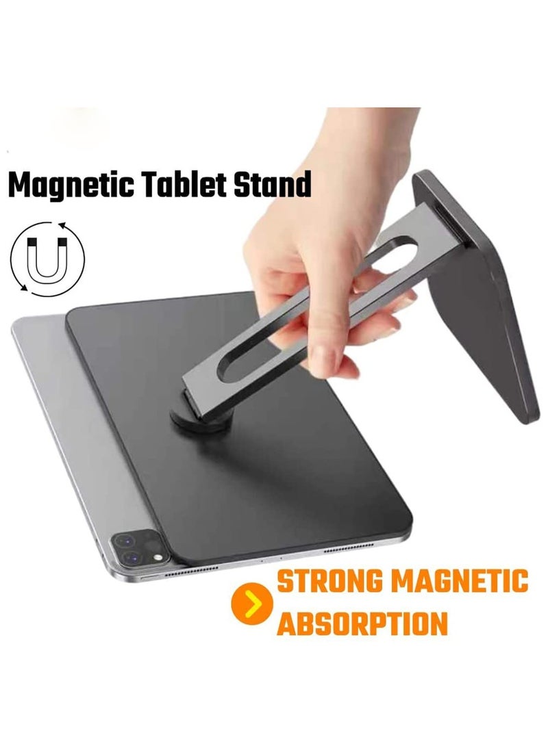 MagneticTablet Stand/ Aluminum Body,360°Rotation,Switchable,Height Adjustable,Foldable Tablet Stand Suit for iPad Air 4,Pro 11'',12.9'' (11.9)