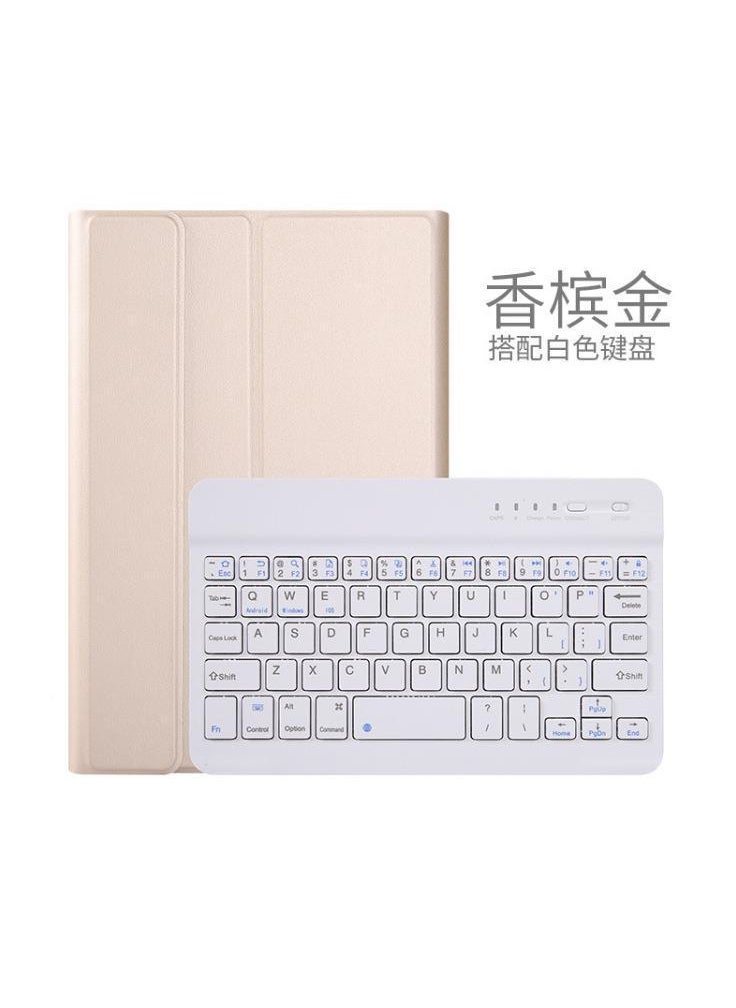 Spanish Bluetooth Keyboard Case for Samsung Galaxy Tab S6 10.5-inch T860 Gold Protective Cover + square keyboard