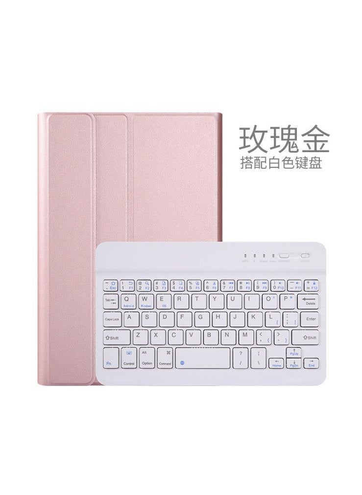 Spanish Bluetooth Keyboard Case for Samsung Galaxy Tab S6 10.5-inch T860 Rose gold protective cover + square keyboard