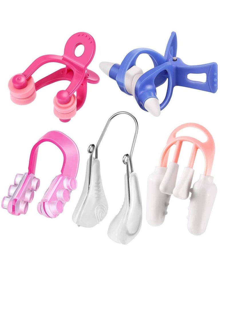 Nose Shaper Clip Nose Up Lifting Shaping Shaper Clip Nose Shapers Silicone Clamp Clip Nose Straighteners for Natural Nose up Slimmer Lifting Shaping 5 Pieces Nose Shaper for Women