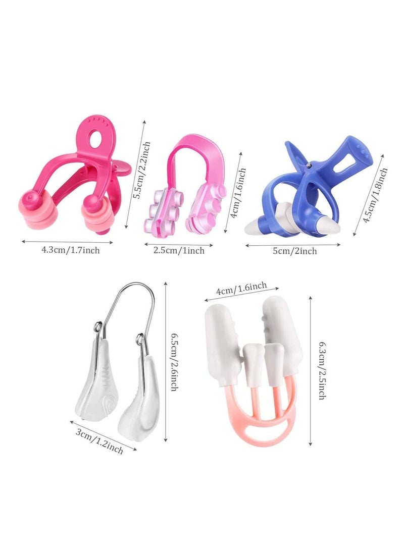 Nose Shaper Clip Nose Up Lifting Shaping Shaper Clip Nose Shapers Silicone Clamp Clip Nose Straighteners for Natural Nose up Slimmer Lifting Shaping 5 Pieces Nose Shaper for Women