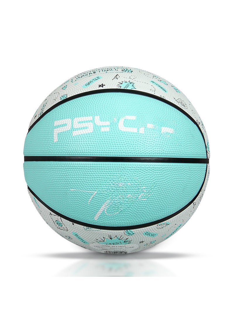 PSYCHE Kids Basketball Size 3/5/7 Durable Rubber mint green