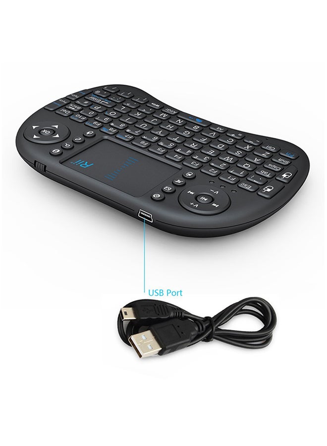 2.4G Wireless RC-Keyboard With Touch Pad Black