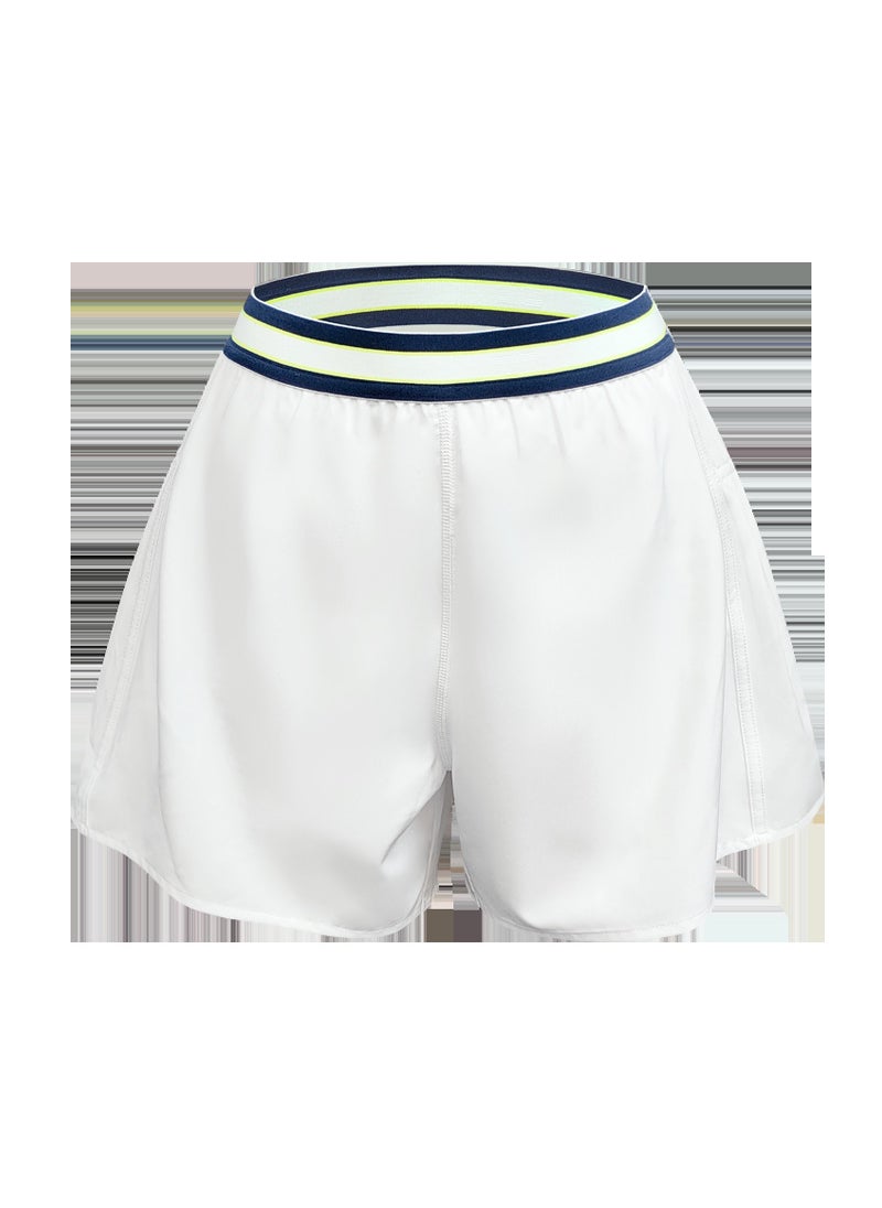 High-Waist Anti-Glare Running ShortsWhite shorts White shorts