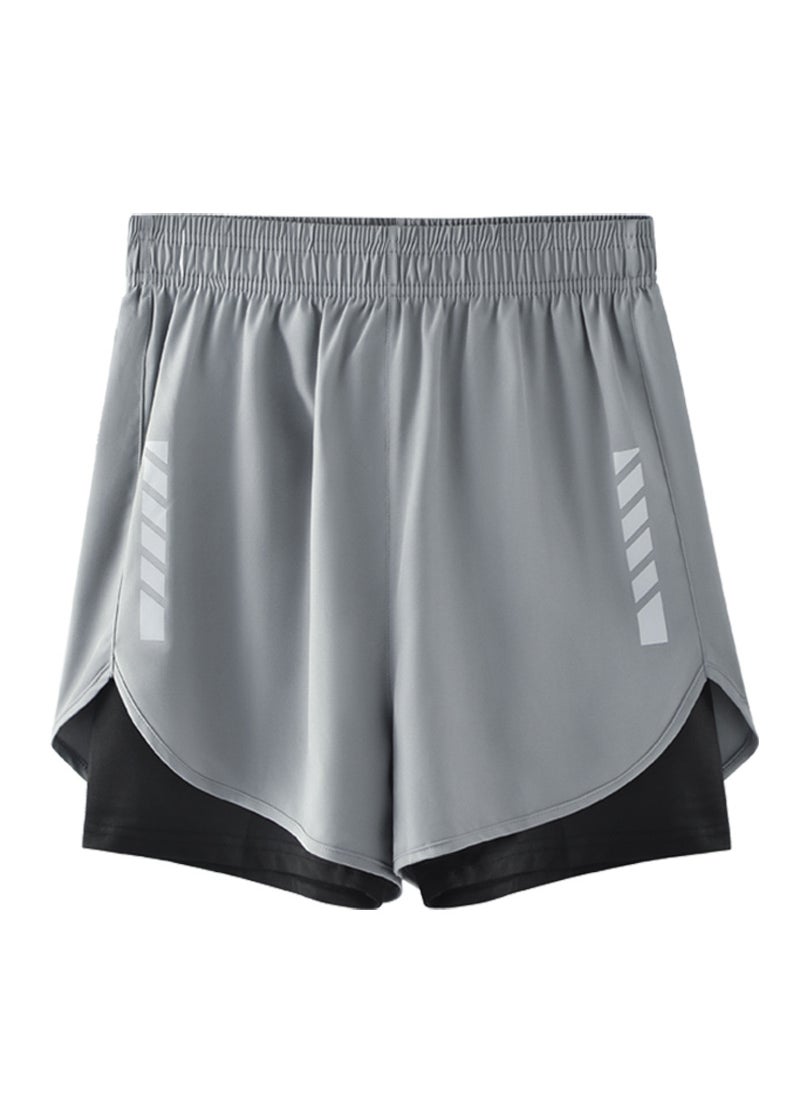 Mens American Basketball Shorts Quick-DryGray Gray