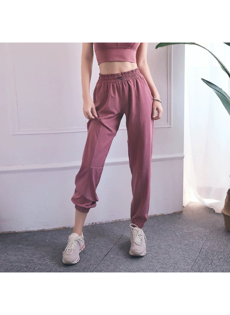 Slim Fit Womens Sweatpants with PocketsPink Pink