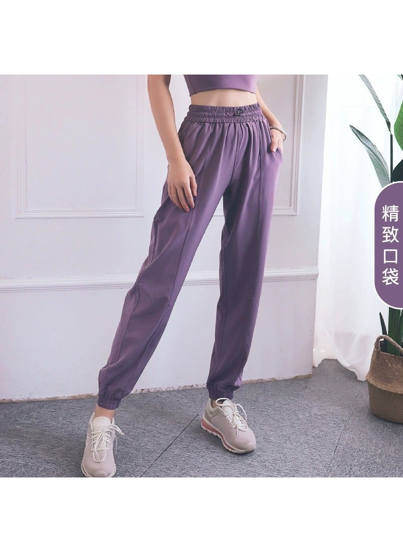 Slim Fit Womens Sweatpants with PocketsPurple Purple