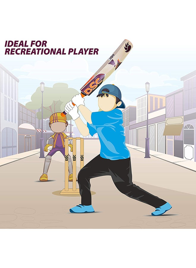 Intense Force Cricket Bat For Mens and Boys | Size -6 | Material: Kashmir Willow | Lightweight | Free Cover | Ready to play | For Intermediate Player | Ideal For Leather Ball