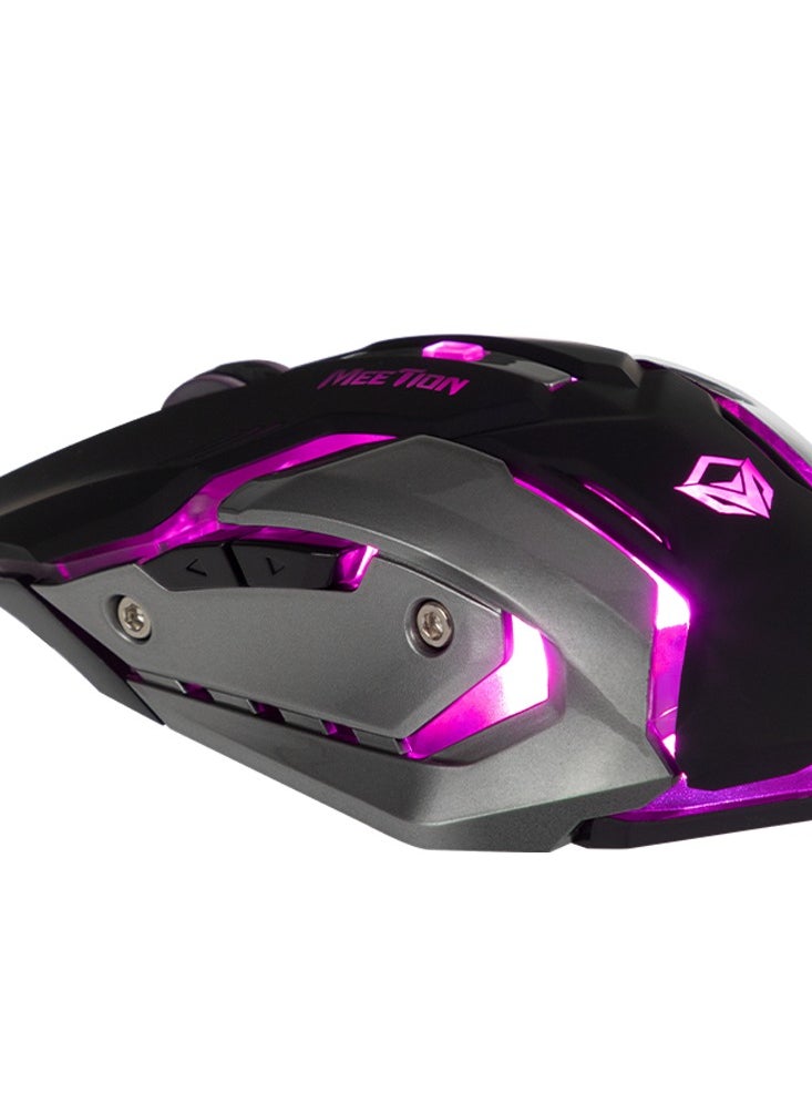 Wired MT-M915 Gaming Mouse With 4 Breathing Lights and 3D non slip Roller