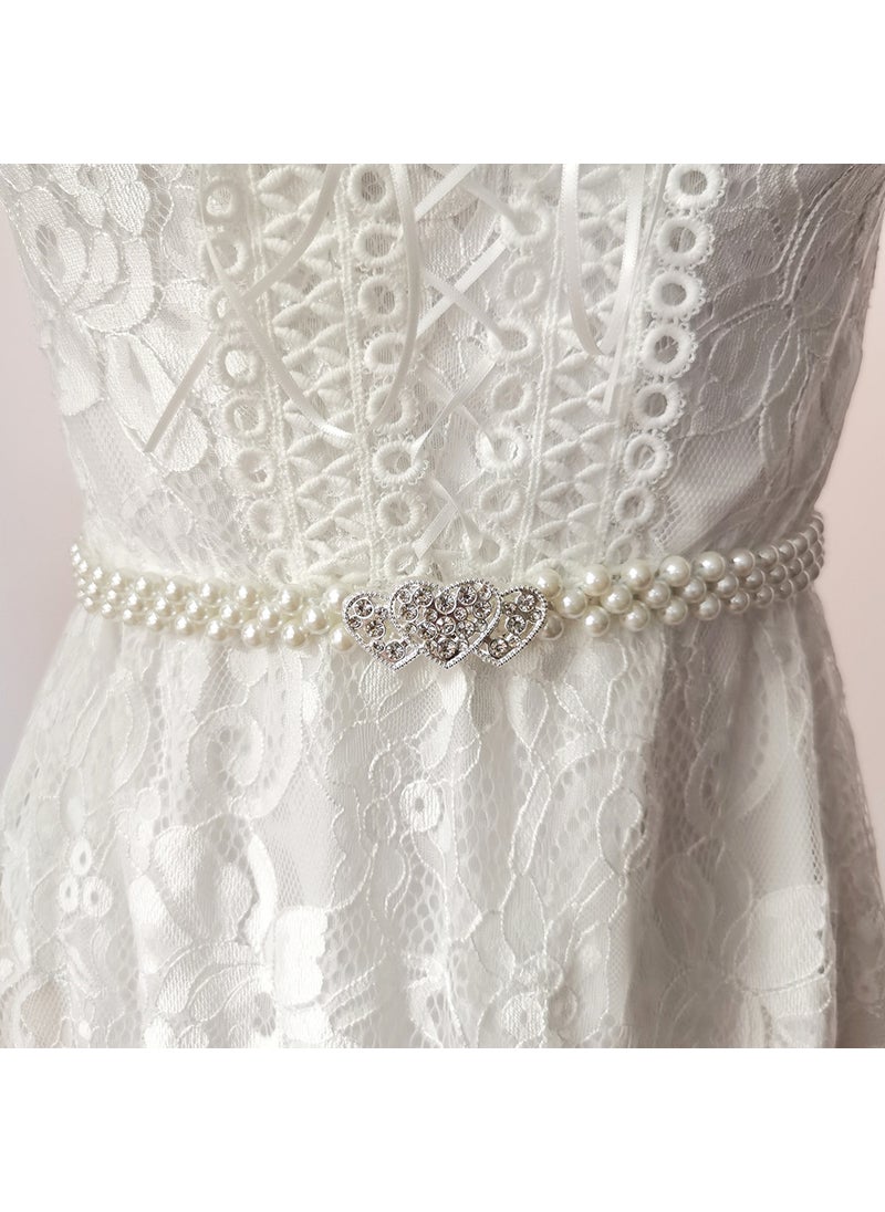 Korean Style Womens Pearl Waist Chain Fashion Dress Elastic Belt Womens Decorative All-match Sweet Waist Cover WholesaleKL139-29 KL139-29