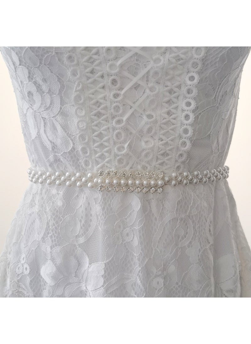 Korean Style Womens Pearl Waist Chain Fashion Dress Elastic Belt Womens Decorative All-match Sweet Waist Cover WholesaleKL139-31 KL139-31