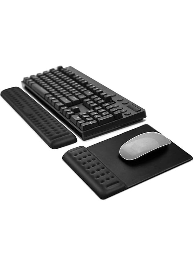 Wrist Rest, Gliding Palm Rest, Keyboard Wrist Rest Mouse Pad with Wrist Support, Memory Foam Gaming Wrist Pads Sets, Ergonomic Large Palm Rest, Pain Relief for Computer Office Home