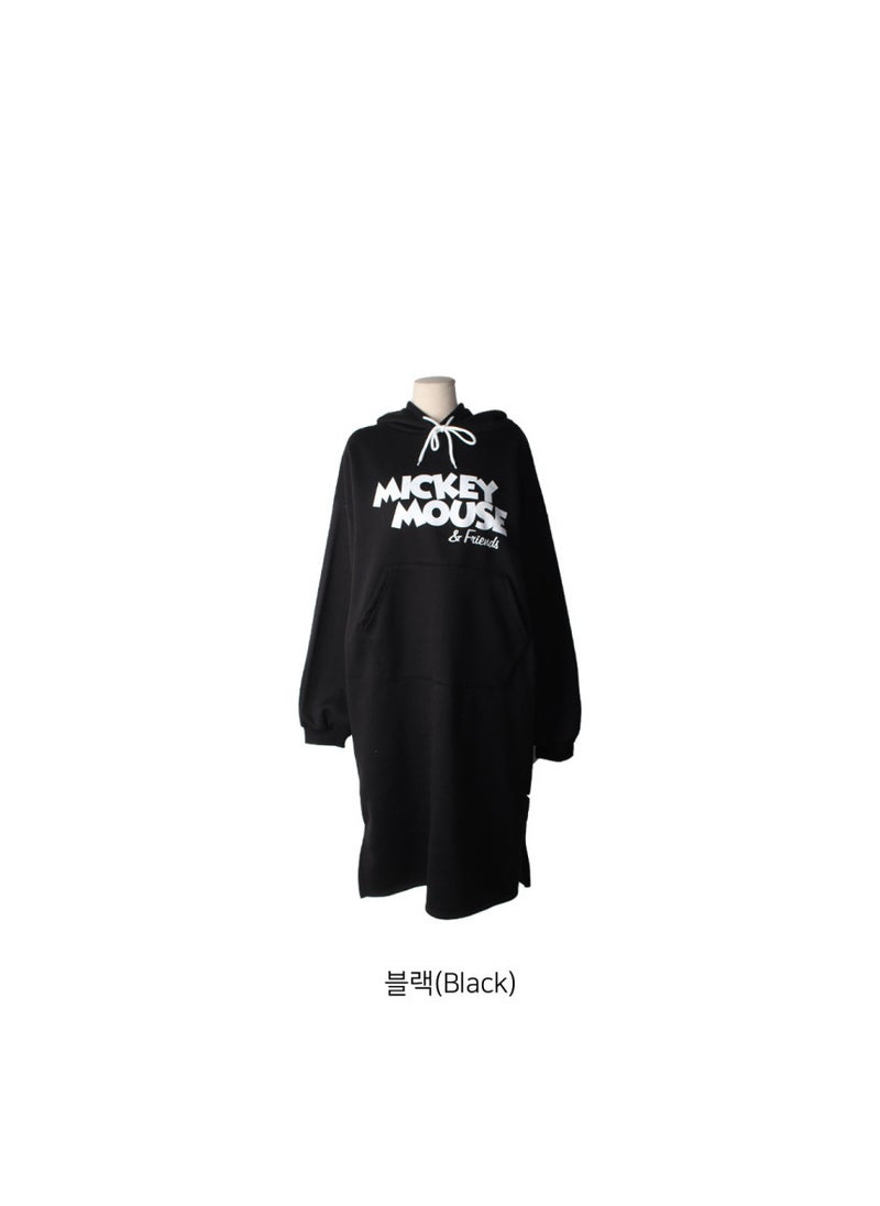 Hooded Sweatshirt Dress Mid-Length Spring 2023 Black