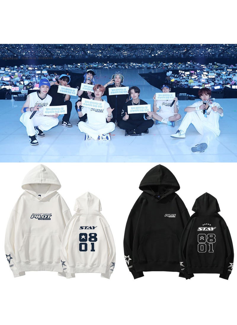 Stray Kids 3RD FM 5STAR Hoodie Sweatshirt Fleece-Black