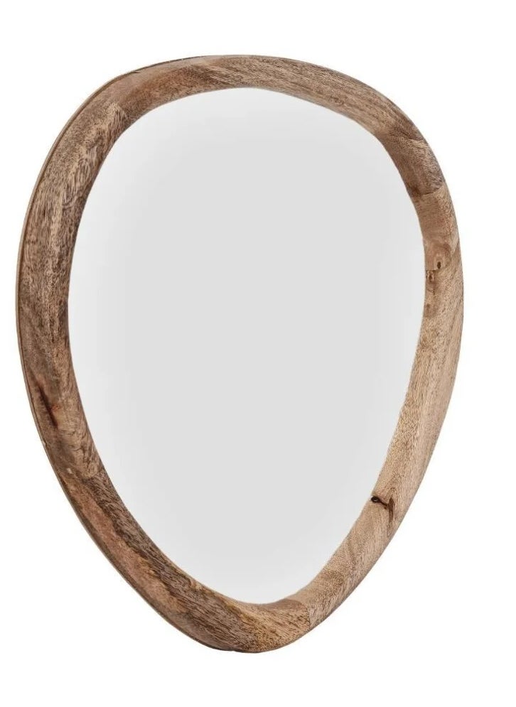 Bani Decorative Mirror with Wooden Frame - 39 cm