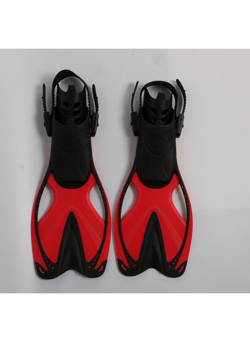 Adjustable Swim Fins for Snorkeling Diving Red