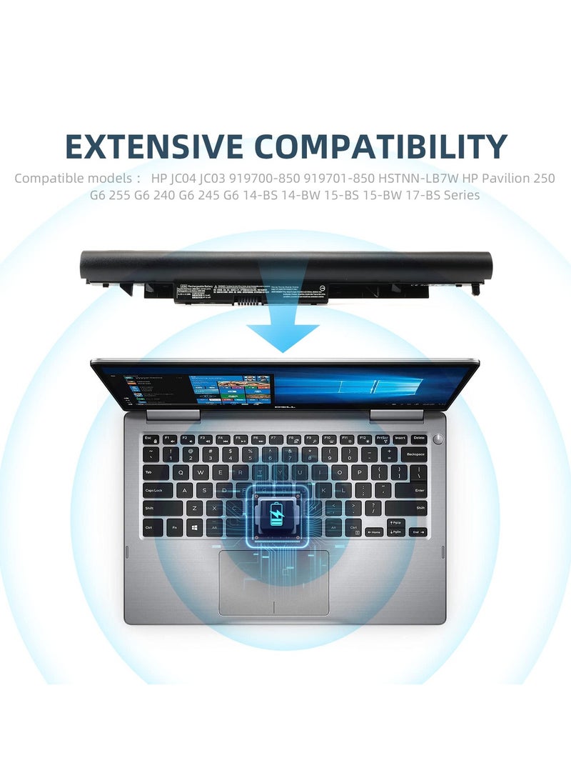 JC04 919701-850 Battery for HP 250 G6 255 240 245 G6 Pavilion 15 15-BS 15-BW 14-BS 14-BW 17-BS Series HSTNN-LB7V HSTNN-LB7W HSTNN-DB8E Spare 919700-850 H STNN-HB7X JC03 Battery Laptop PC