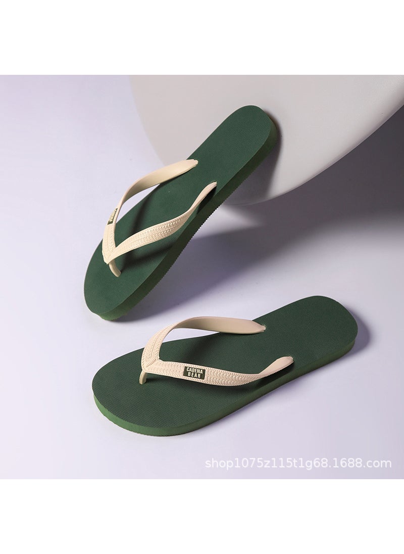 2024 Summer Mens Flip Flops Lightweight Non-SlipArmy Green Army Green