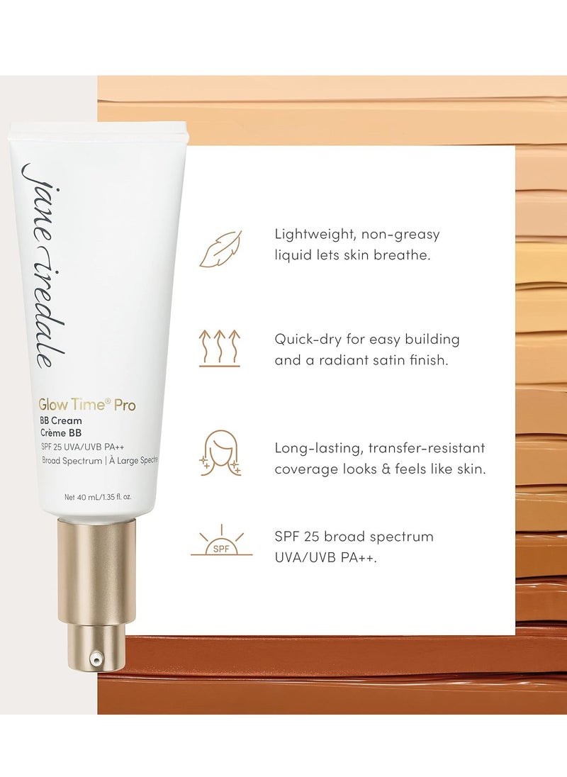 jane iredale Glow Time Pro BB Cream | Weightless Blemish Concealer with Buildable Coverage | SPF 25 Broad Spectrum Sun Protection | Satin Finish