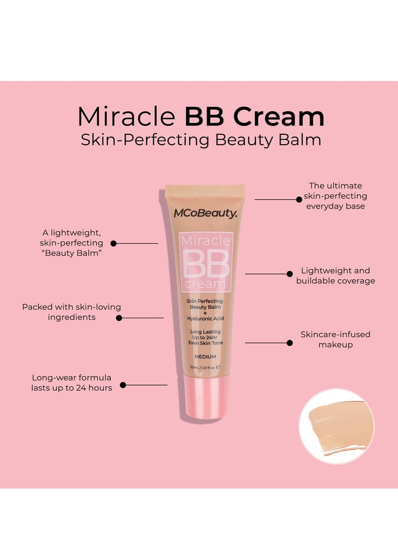 MCoBeauty Miracle BB Cream, Light, Skin-Perfecting Coverage for Effortless Beauty, Vegan, Cruelty Free Cosmetics