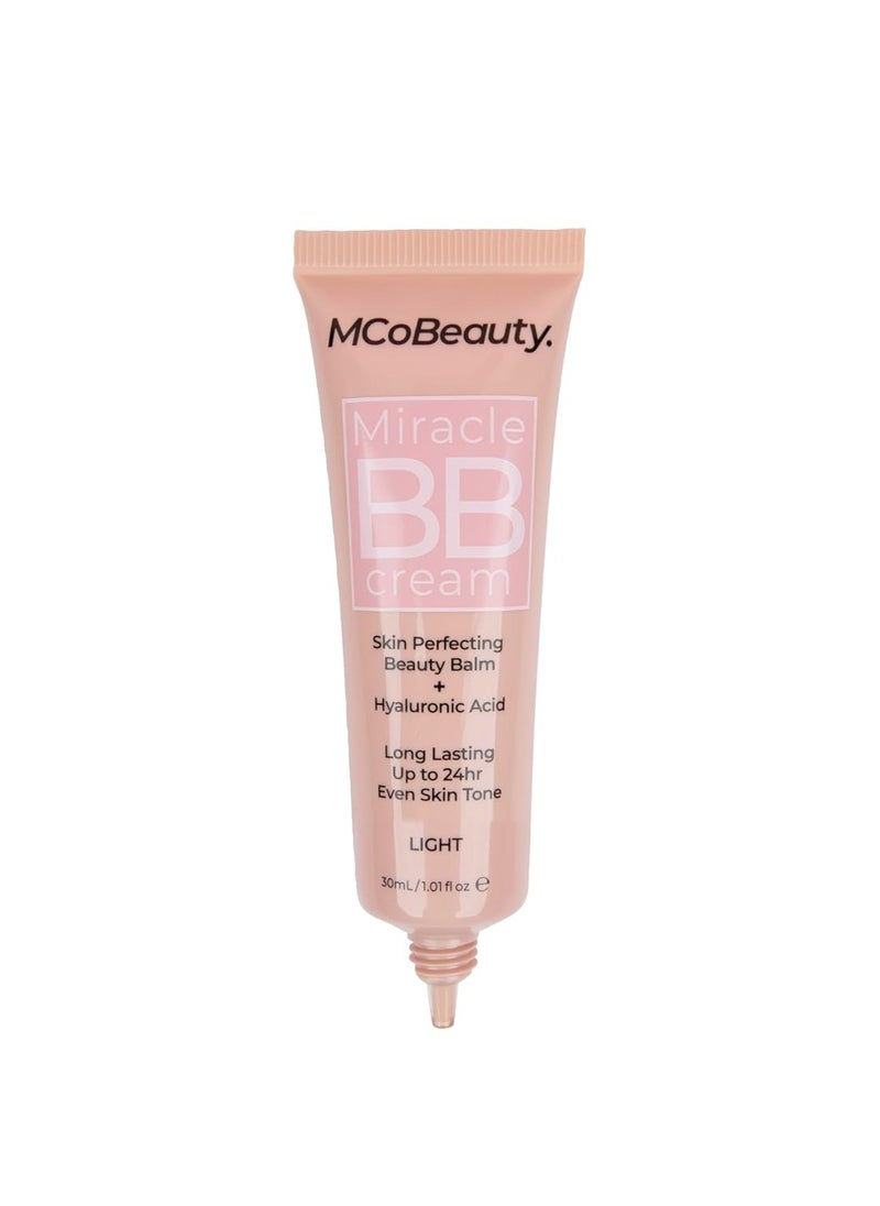 MCoBeauty Miracle BB Cream, Light, Skin-Perfecting Coverage for Effortless Beauty, Vegan, Cruelty Free Cosmetics