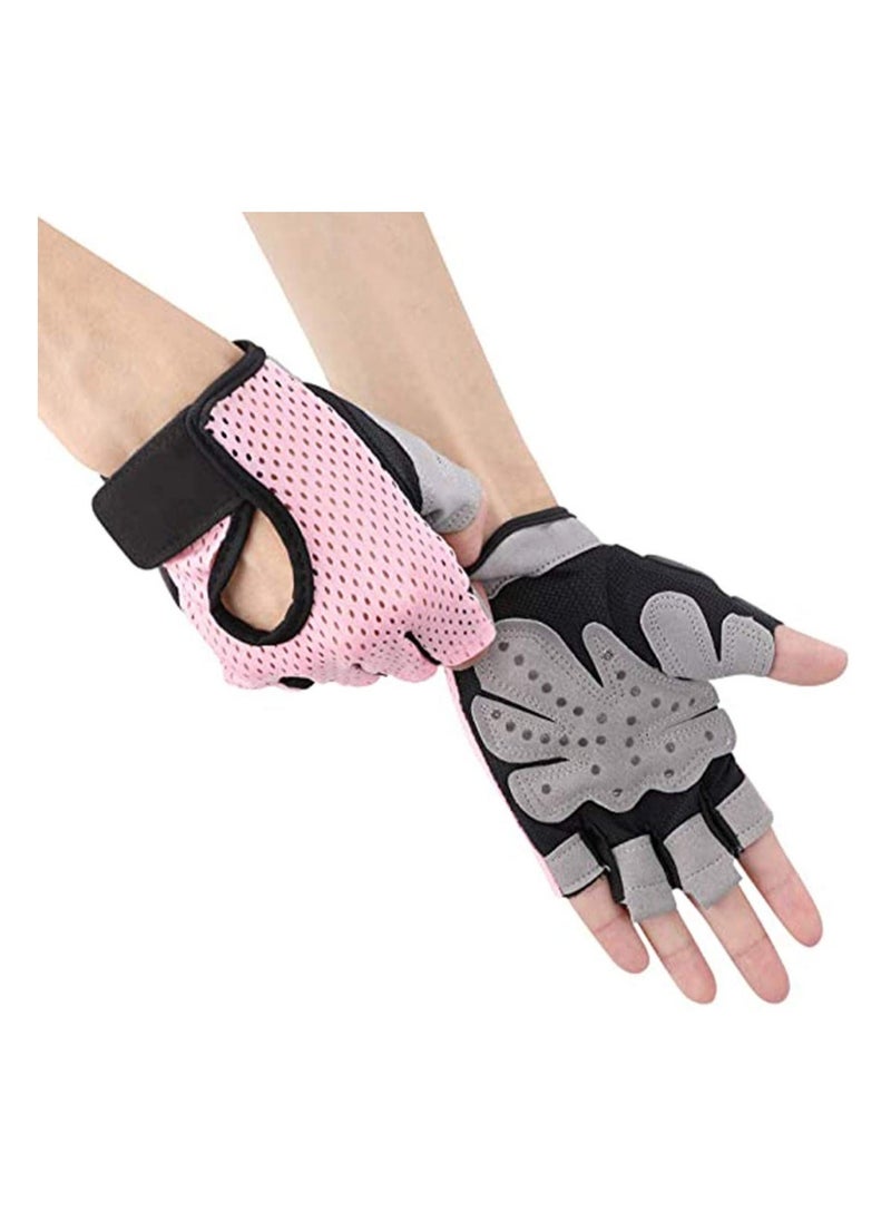 Fitness Gloves Anti-skid Training Gripper Gloves Half Finger Cycling Driving Gloves Mountain Road Biking Yoga Gloves Callus Guard Workout Weight Lifting Gloves Motorbike Riding Mittens