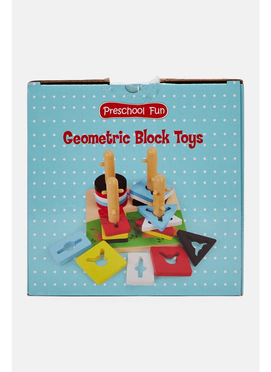 Geometric Block Toys, Beige Combo