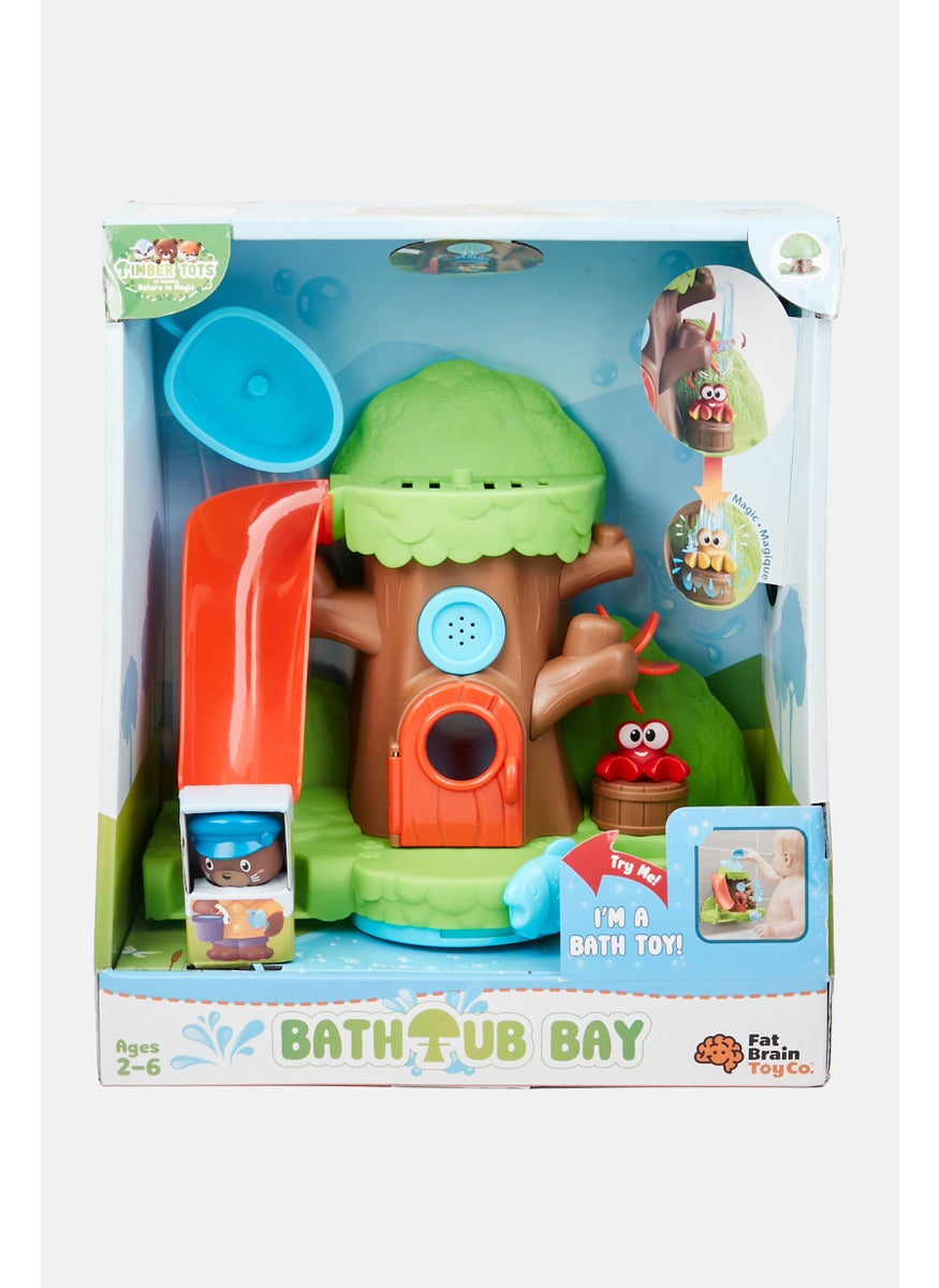 Timber Tots Bathtub Bay Toys, Green/Brown Combo