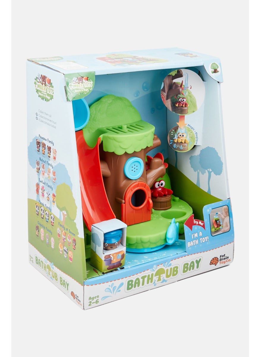 Timber Tots Bathtub Bay Toys, Green/Brown Combo