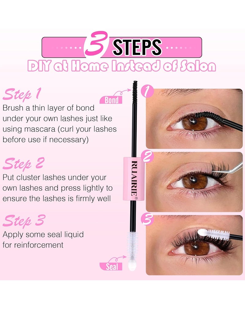 Bond and Seal Lash Glue Strong Hold Lash Cluster Glue 2 in 1 Lash Bond and Seal Waterproof Long Lasting Cluster Lash Glue by Ruairie