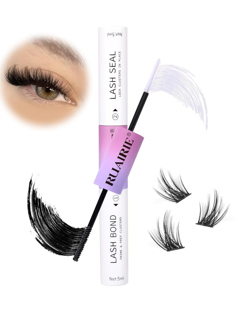 Bond and Seal Lash Glue for Eyelash Clusters Strong Hold Lash Cluster Glue 2 in 1 Lash Bond and Seal Waterproof Cluster Lash Glue by Ruairie