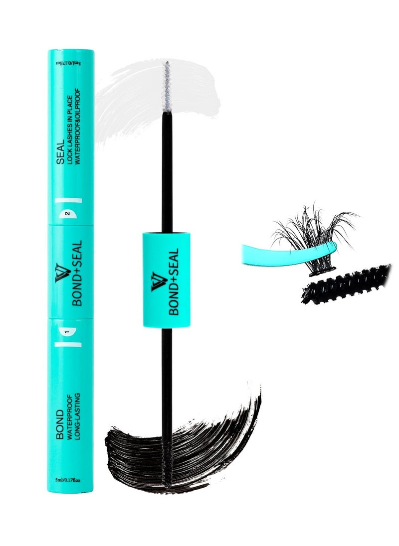 VAVALASH Bond and Seal Lash Clusters Glue 2 in 1 Long Lasting Cluster Lash Glue for Eyelash Extensions Waterproof Adhesive and Sealant DIY Lash Extension Glue