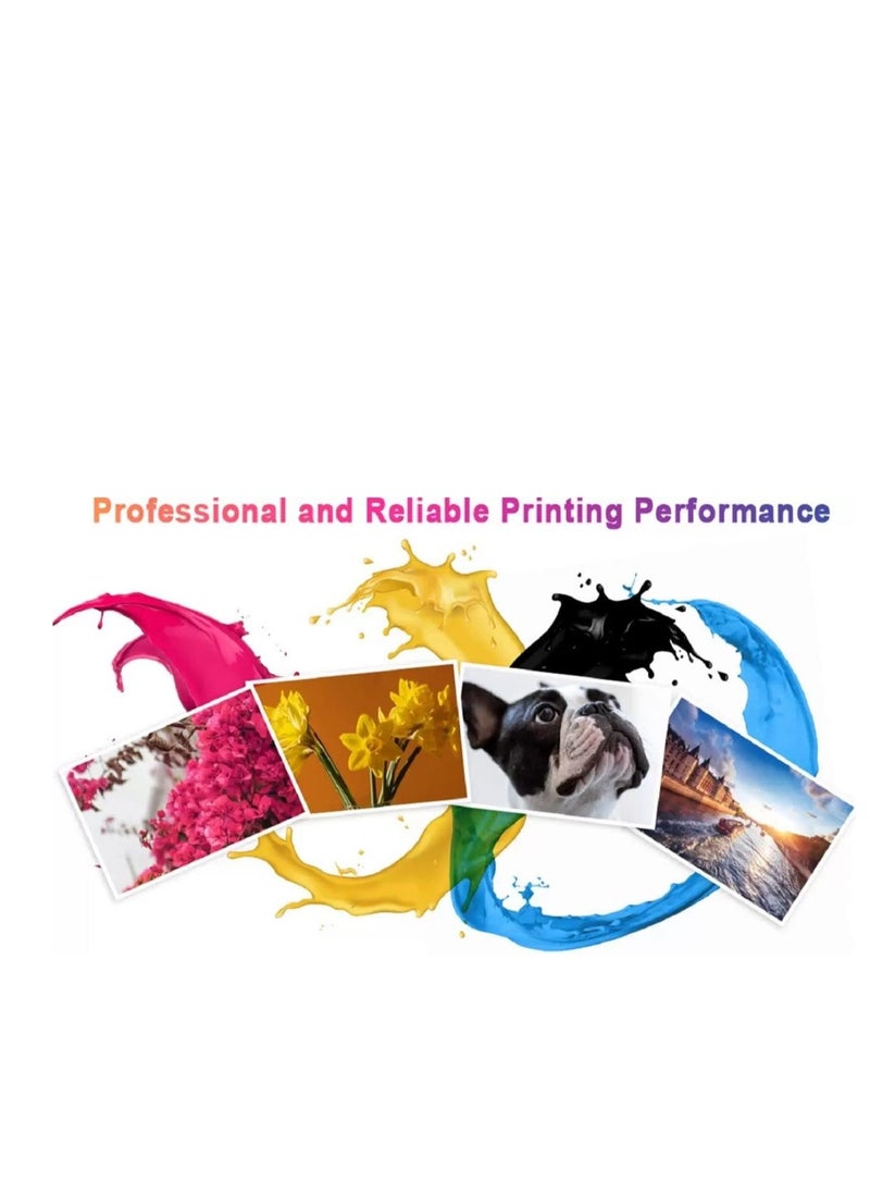 GI-490 Ink Compatible with CANON Printer for PIXMA G3400, G2400, G1400, G4400, G4410, G3410, G2410, G1410, G3411, G2411, G1411, G4411(4-Pack Black Cyan Magenta Yellow)