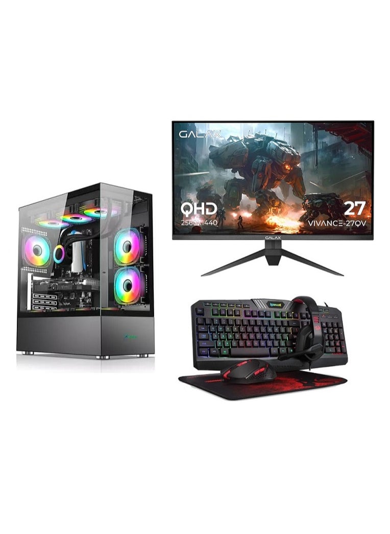 CP BUDGET GAMING/WORKSTATION BUNDLE SET DESKTOP COMPUTER: Corei7 12700F | RTX 4060 8GB GRAPHICS | 16GB RAM | 1TB NVME +2TB HDD | Windows 11 | WIFI BT READY