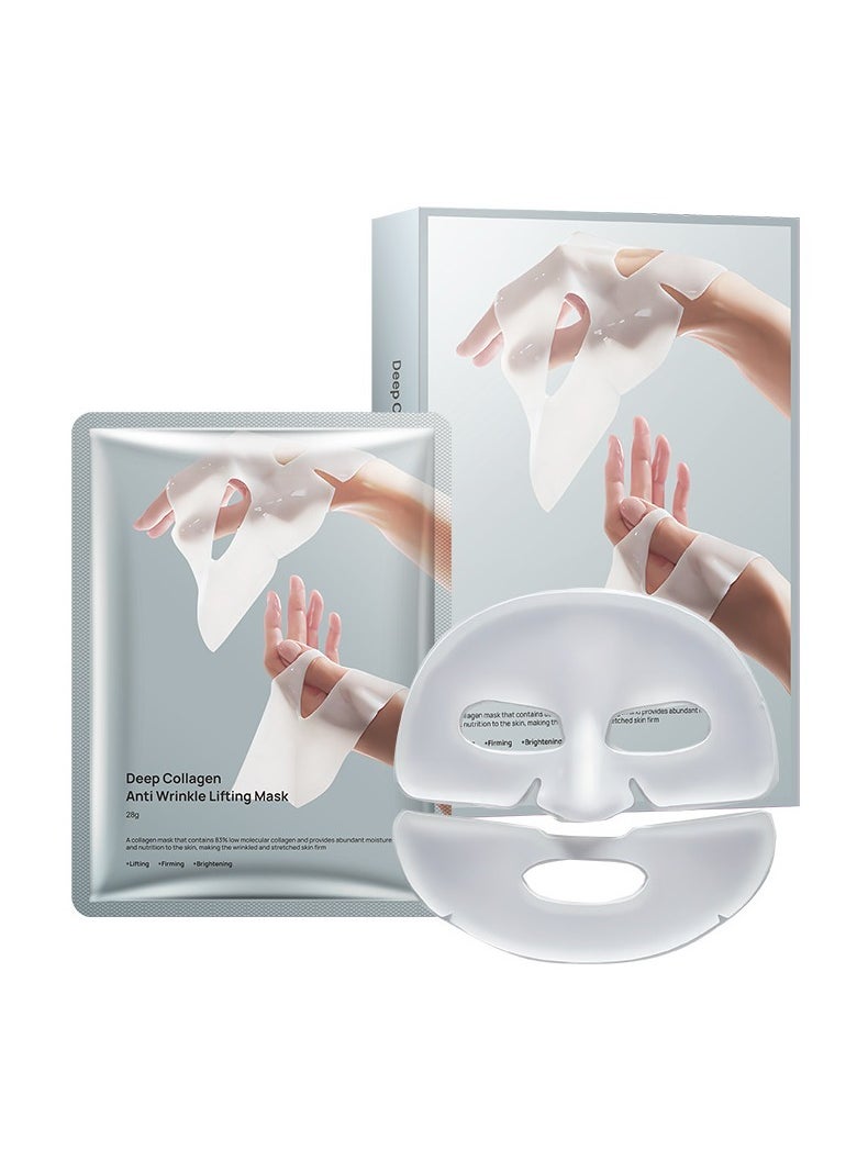 Bio-Collagen Real Deep Mask, Hydrating Overnight Hydrogel Mask, Pore Minimizing, Elasticity Improvement, 28g x5pcs