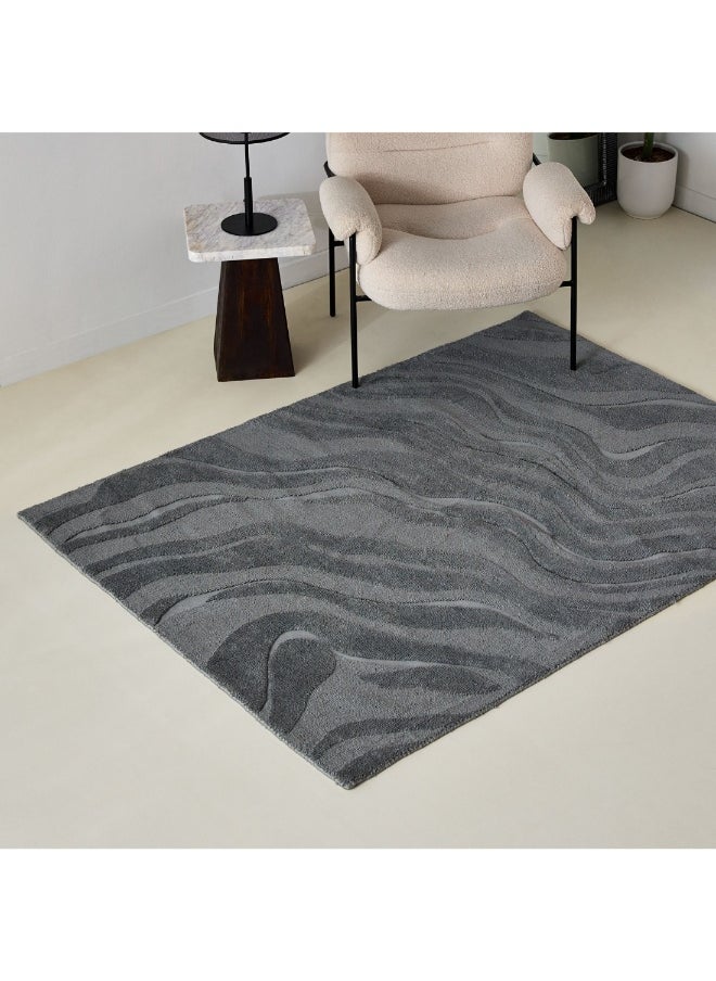 Milton Waves Knitted Microfiber Rug 150 X 200 Cm
