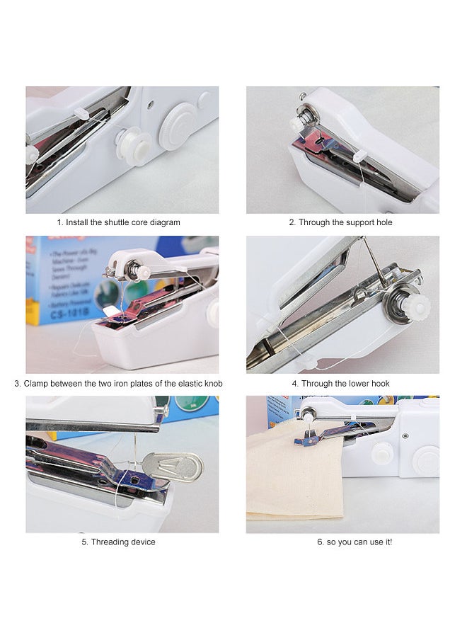 Mini Handheld Sewing Machine, Portable Electric Hand Sewing Machine, Quick Repairing Suitable, for Home Travel Clothes Cloth Curtain