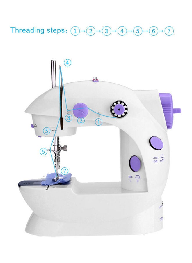 Mini Portable Handheld Sewing Machines Household Multifunctional Clothes Fabrics Electric Sewing Machine white