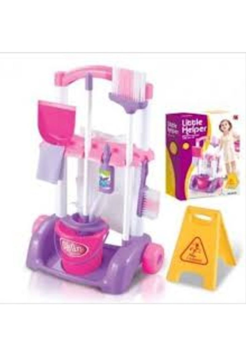 9-Piece Portable Lightweight Little Helper Pretend House Cleaning Play Set